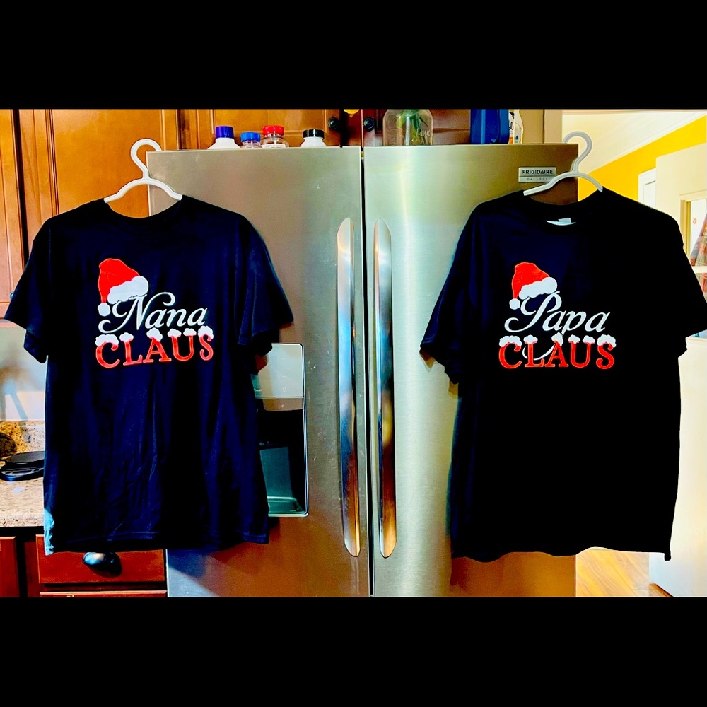 Papa & Nana Claus t-shirts ! Papa XL Nana L